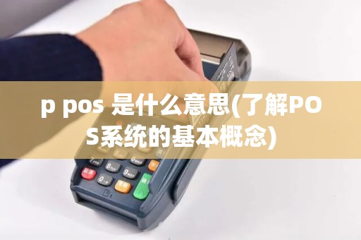 p pos 是什么意思(了解POS系统的基本概念)