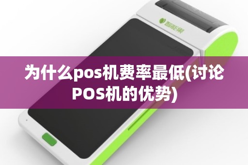 为什么pos机费率最低(讨论POS机的优势)