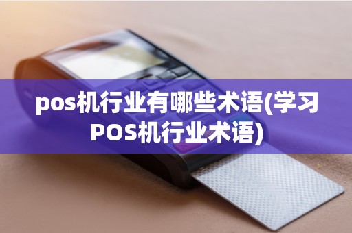 pos机行业有哪些术语(学习POS机行业术语)