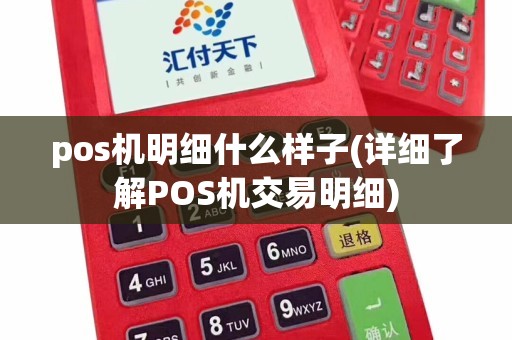 pos机明细什么样子(详细了解POS机交易明细)