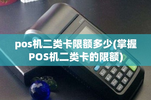 pos机二类卡限额多少(掌握POS机二类卡的限额)