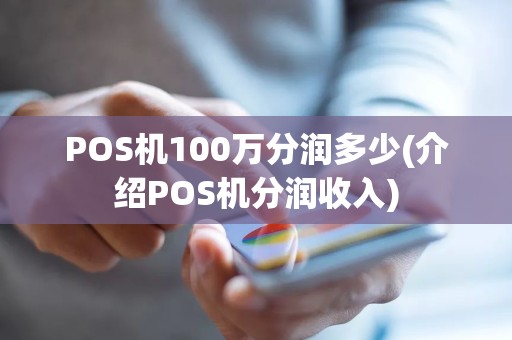 POS机100万分润多少(介绍POS机分润收入)