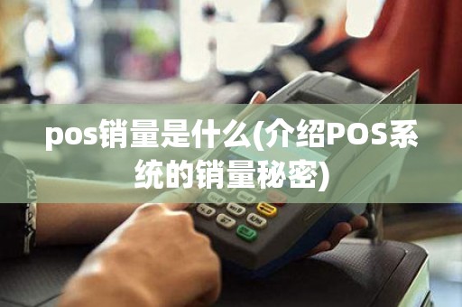 pos销量是什么(介绍POS系统的销量秘密)