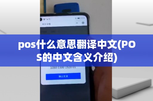 pos什么意思翻译中文(POS的中文含义介绍)