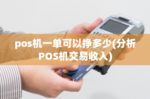 pos机一单可以挣多少(分析POS机交易收入)